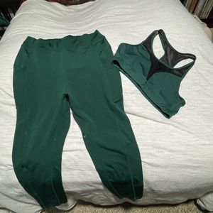 Bundle of two workout leggings and bra